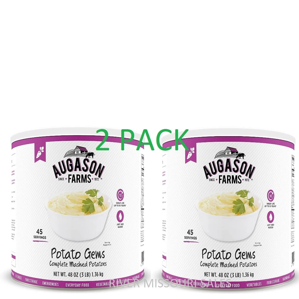 Augason Farms Potato Gems Complete Mashed Potatoes 3 Lbs No. 10 Can 1ct