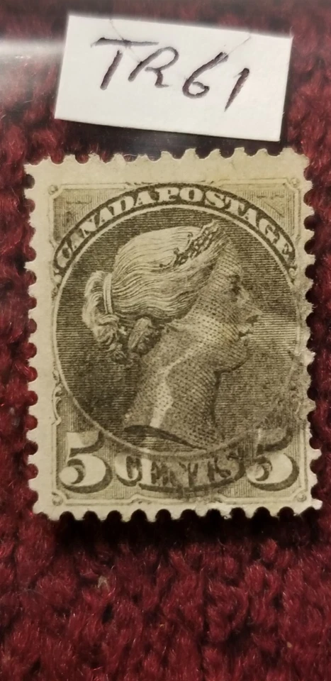 Canada 5 Cents Stamp SC#38 Rare Idtr61. - Image 1 of 1