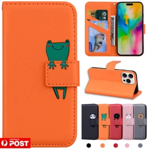 For iPhone 16 Pro Max Plus 15 14 13 12 11 XS 8 7 Flip Case Leather Wallet Cover - Picture 1 of 58