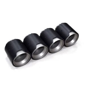 4pcs Universal For BMW F87 F83 M2 M3 M4 Carbon Fiber Exhaust Muffler Tip Pipe - Picture 1 of 21