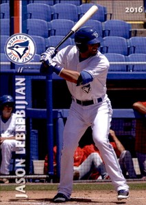 2016 Dunedin Blue Jays Grandstand 17 Jason Leblebijian Arlington Heights IL Card