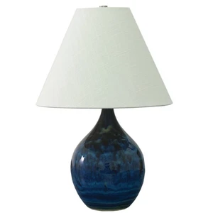 House of Troy Scatchard 19" Stoneware Accent Lamp, Midnight Blue - GS200-MID - Picture 1 of 1