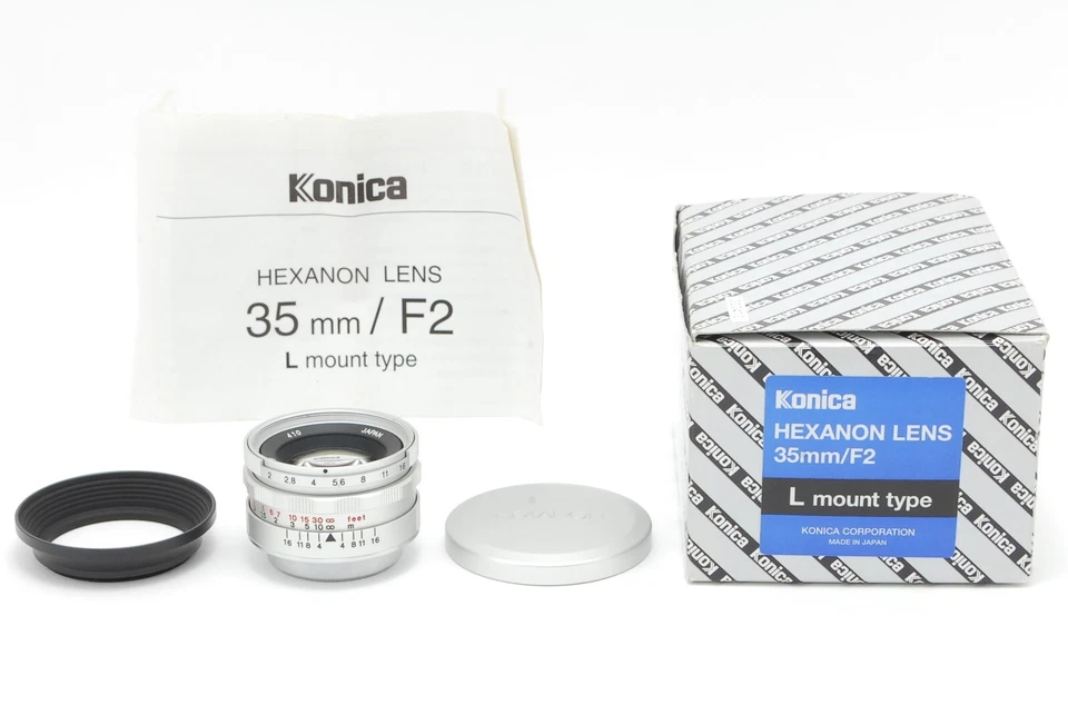【NÃO USADO NA CAIXA】Konica hexanon 35mm f/2 l39 ltm Leica L montagem por parafuso - Imagem 1 de 4