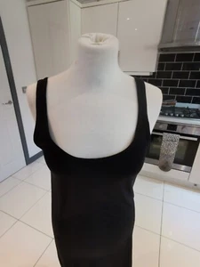 Vero Moda Black Dress, size Medium, long, jersey, sleeveless, stretchy - Picture 1 of 11