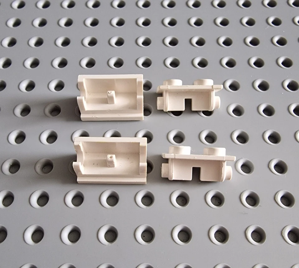 LEGO Kippscharnier Klappstein Scharnier 1x2 weiß white hinge 3937 3938 B005 - Bild 1 von 1