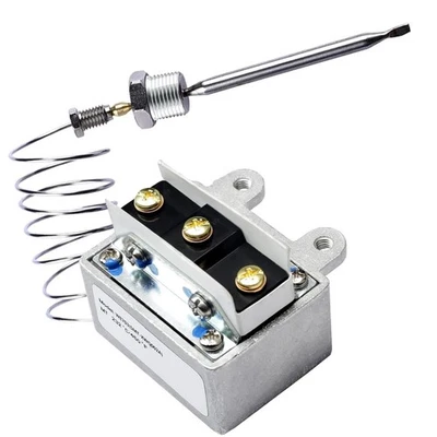 MCAMPAS 1177 High Limit Switch for Gas Fryer, 3/8" MPT Thread, 450°F Hi Limit Safety ...