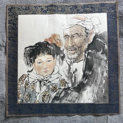 Подлинная акварель с ручной росписью - лично куплена в Японии - Изображение 1 из 4