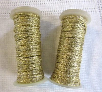 2 Kreinik Metallics Iron-on #6205 SUNFLOWER Medium #16 Braids Thread lot - Image 1 of 4