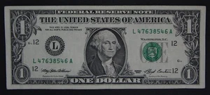 1993 $1 (ONE DOLLAR) - NOTE - Picture 1 of 2
