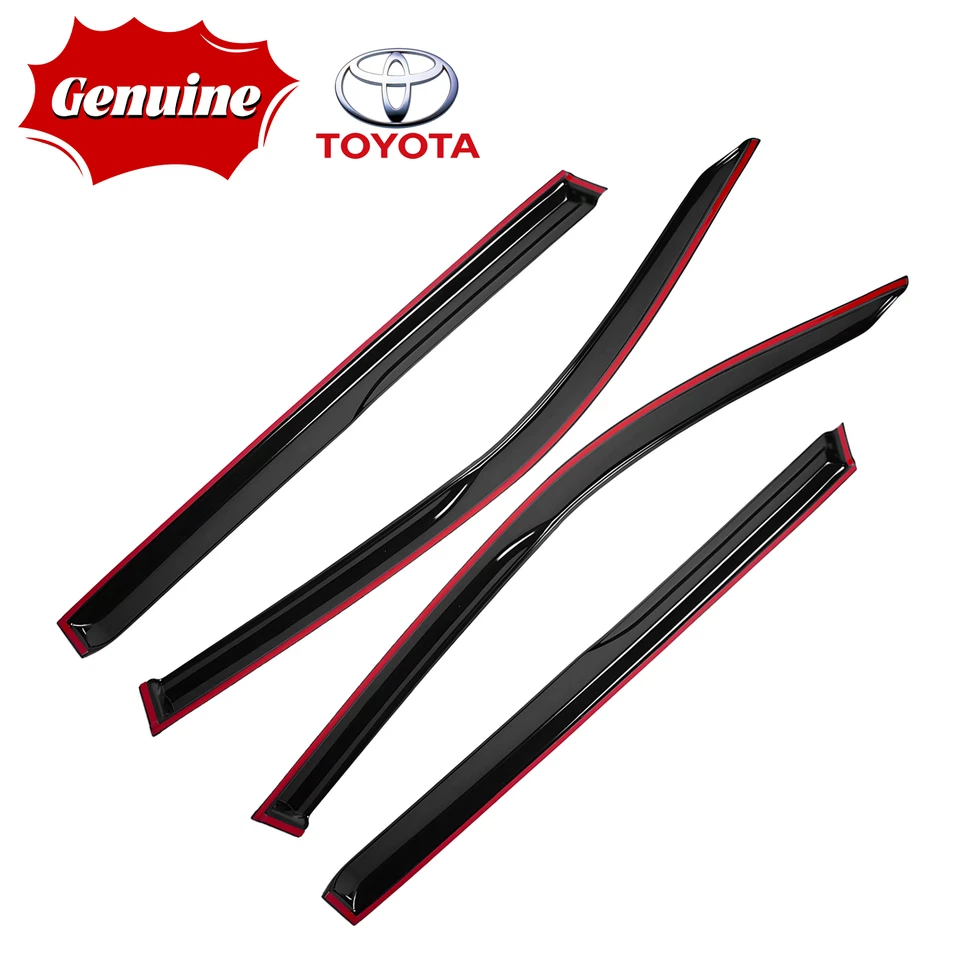 Viseras de ventana originales Toyota Highlander 2014-2019 ventilación protectores de lluvia deflectores Foto 1 de 4