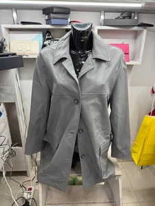 Giacca cappotto ANVETTE donna pelle colore grigio taglia 48 mod.AM393 - Imagen 1 de 8