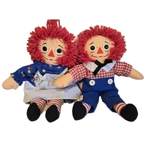 Muñecas de colección Raggedy Ann & Andy Johnny Gruelle par pelo rojo 12" suave - Imagen 1 de 8