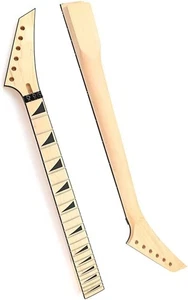 Ogdni E-Gitarrenhals 24 Bund 25,5 Zoll Ahorn Griffbrett Sicherungsmutter - Bild 1 von 3