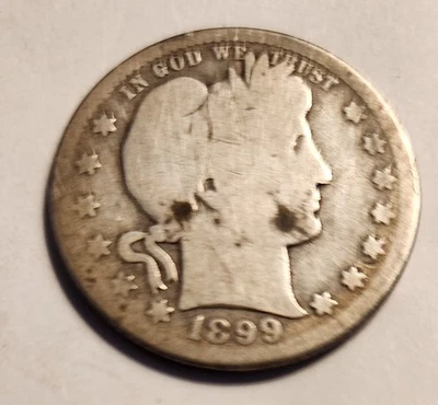 1899-O Barber Quarter. 90% Silver. See Pictures And You Grade.  - Image 1 of 2