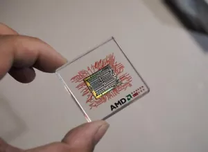 AMD RX580 Graphics Gard GPU IC Die Specimen Disassemble Crystals Tech Art Gift - Picture 1 of 3