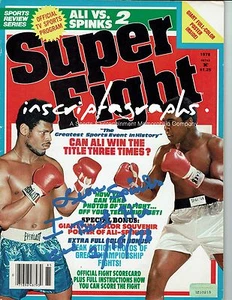 Leon Spinks signiert Muhammad Ali 1978 Super Fight Magazine COA Inschriften - Bild 1 von 10