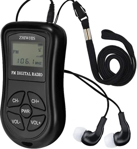 Mini Portable FM Radio, Stereo LCD Digital Display Tuning Pocket Walkmen Tran... - Picture 1 of 1