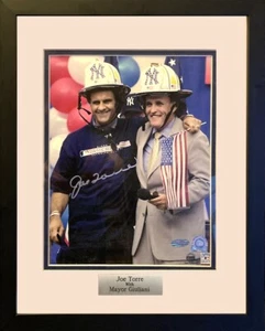 NY Yankees Joe Torre Signed Framed Photo & Mayor Giuliani FDNY 9/11 Steiner COA - Picture 1 of 4
