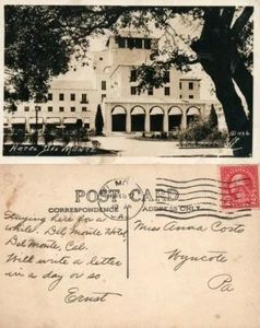 POSTAL ANTIGUA FOTO REAL DE HOTEL DEL MONTE CA RPPC - Imagen 1 de 1