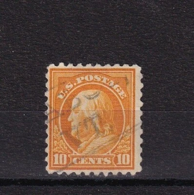 Lote de 10 centavos de sello Franklin 1916 Estados Unidos # 472 naranja amarillo Pref 10 453 Foto 1 de 2