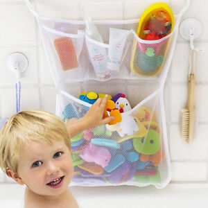 Badewannen Spielzeugnetz Badewannenspielzeug Aufbewahrung mit 6 Selbstklebenden Haken für Kinder & Babys Yorgewd 2 Stück Bad Spielzeug Organizer 