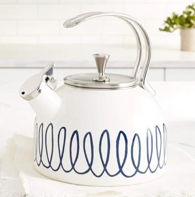 Kate Spade New York All In Good Taste Tea Kettle, Charlotte Street Blue  * NEW * - Image 1 of 4