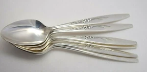 6 Enchantment AKA Gentle Rose Teaspoons Community by Oneida 6 1/8 Inch MCM 1960 - Picture 1 of 3