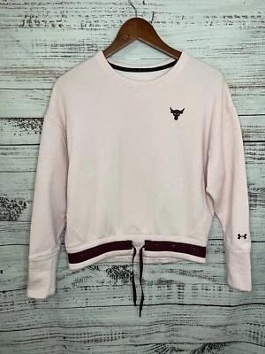 Under Armour Sweatshirt Sz XS Womens Blood Sweat Respect Crop Rock Project Pink - Image 1 of 4