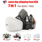 7 IN 1 Half Face Mask for 6200 / 7502 Gas Painting Spray Protection Respirator