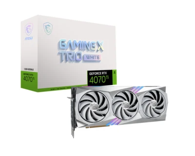 OEM New For MSI GeForce RTX 4070 Ti GAMING X TRIO White 12G GDDR6X Graphics card - Image 1 of 4