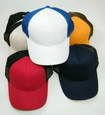 (16) FAHRENHEIT COTTON TRUCKER 390 CAP / HATS NYLON MESH - Image 1 of 4