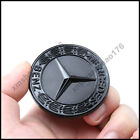 57mm Glossy Black Flat Hood Ornament Badge Emblem For Mercedes Benz C-class W205 Mercedes-Benz c-class