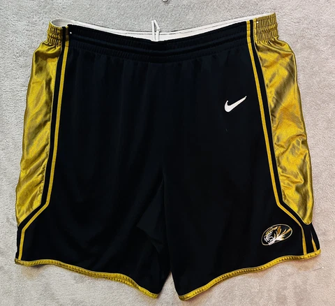 Vtg Nike Missouri Tigers Men’s Large Black Gold Basketball Shorts Made In USA Cover