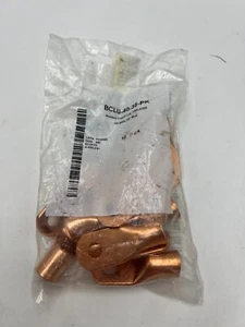 BAG OF 10 BCLU-40-38-PK Standard Copper Lug Unplated 4/0 AWG 3/8" Stud - Picture 1 of 7