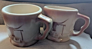 (2) Vintage Syracuse China Longhorn Econo Rim Mugs - Picture 1 of 9