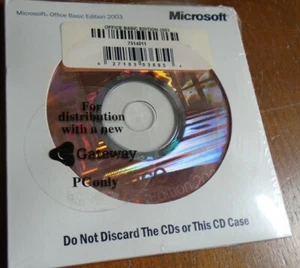 NEU Gateway Microsoft Office Basic Edition 2003 CD Disc mit Product Key - Bild 1 von 2