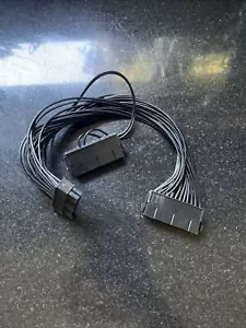 Adaptador de cable PSU doble divisor de fuente de alimentación 24 pines 20+4 pines placa base ATX - Imagen 1 de 5