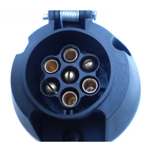 7 Pin Round Trailer Socket Large on Car Side Connector Plug for Truck 4x4 - Picture 1 of 9