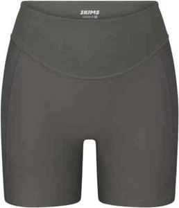 Skims Sz 2X Performance High-Waisted Bike Shorts In Gunmetal ~ Moisture-Wicking - Picture 1 of 6