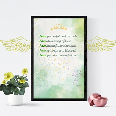 Empower Yourself | Autoafirmación verde imprimible para vibraciones positivas Foto 1 de 4