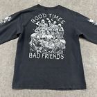 Lurking Class Shirt Mens M Black Graphic Good Times Bad Friend Goth Emo Skeleton