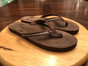 swarovski crystal rainbow sandals