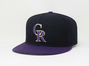 New Era 59Fifty Men Boys Hat Colorado Rockies Black On Field Wool Fitted Cap - Picture 1 of 5
