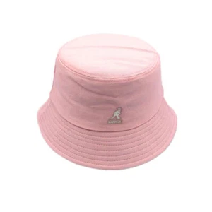 New Casual Kangol Washed Bucket Hat Men Women Cotton Flat Top Hats Headwear  - Picture 1 of 8