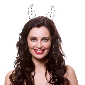 Corna Di Renna Argento Con Palline Accessorio Per Festa Di Natale Per Donne - Foto 1 di 1