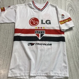 Vintage Sao Paulo FC Soccer Futbol Jersey SPFC Habib's Men's Small - Picture 1 of 6