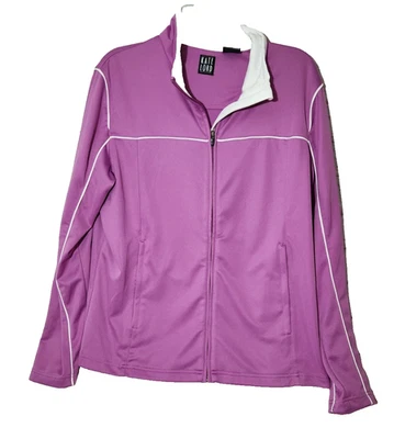 Kate Lord Windbreaker Full Zip Long Sleeve  Size XL Periwinkle White Piping Golf - Image 1 of 4