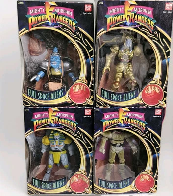 Lote De 4 Figuras De Colección 1993 Mighty Morphin Power Rangers Evil Space Aliens Nuevo En Caja  Foto 1 de 4