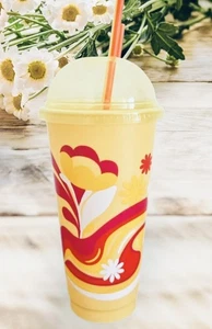 Starbucks Taza Cambio de Color Amarillo Venti Dome Vaso Frío Pajita y Tapa Nuevo 2025 - Imagen 1 de 8
