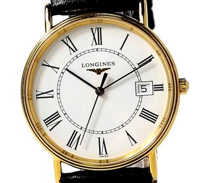 [Near MINT] LONGINES La Grande Classic L4.720.2 33mm White Roman Qz Men's Watch - Image 1 of 4